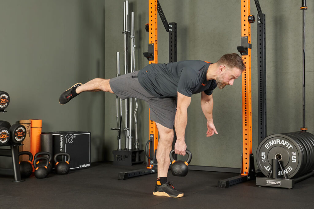 Mirafit Single Leg Kettlebell Deadlift