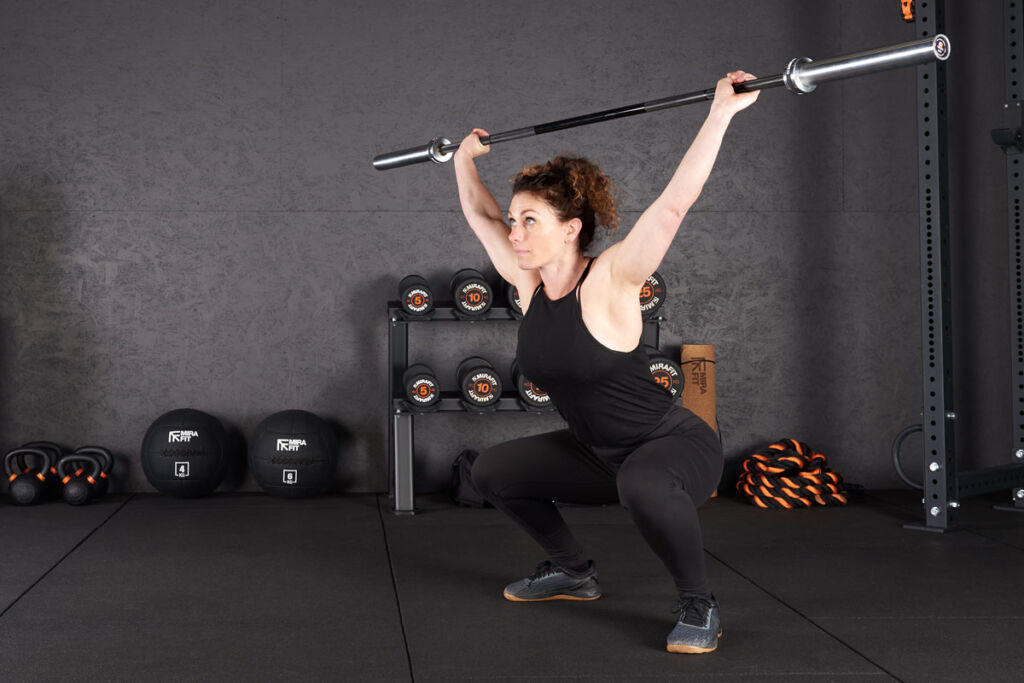 Snatch Drop with a Mirafit Barbell
