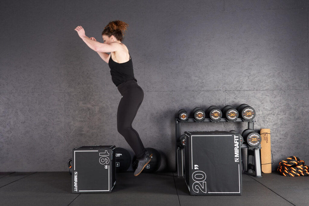 Box Jump on Mirafit Hybrid Plyo Boxes