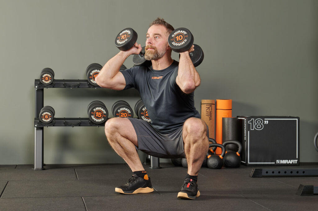 Dumbbell Thruster with Mirafit Dumbbells