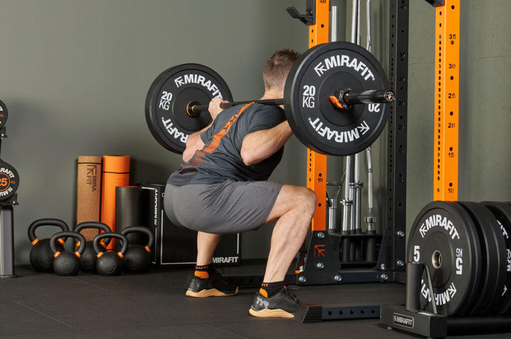 Sumo squat with a Mirafit Barbell