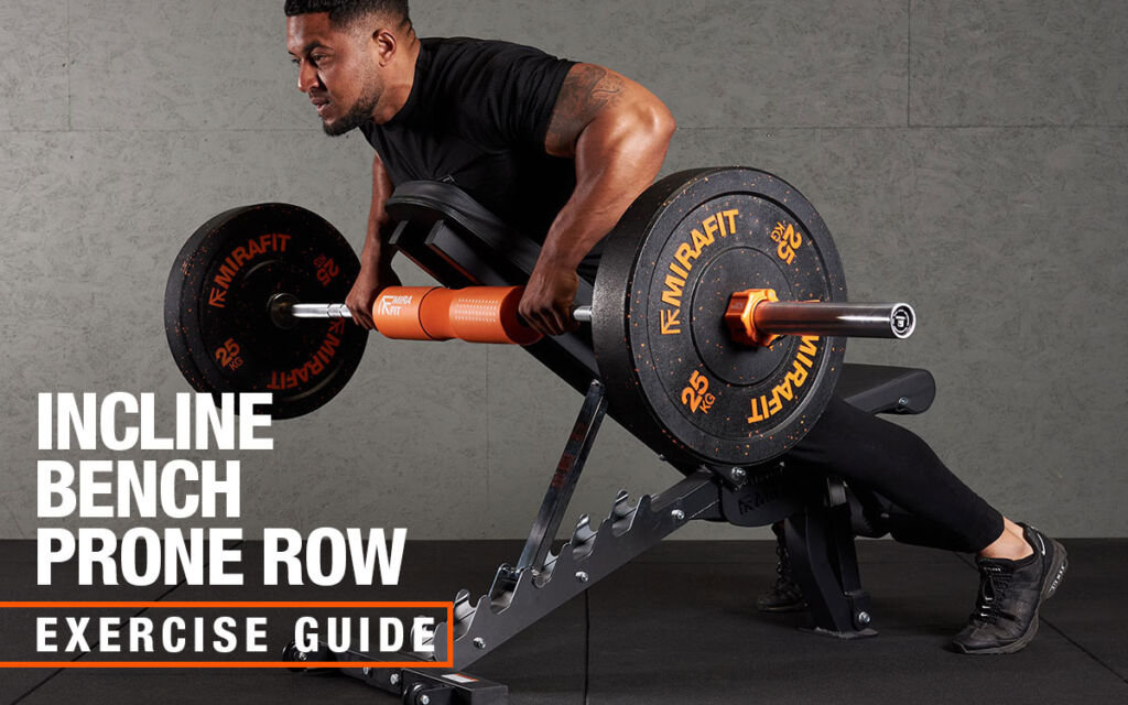 Mirafit Barbell Incline Bench Prone Row