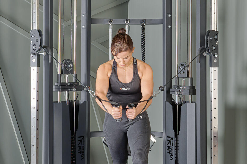 Mirafit Functional Trainer Cable flye using a Mirafit Functional Trainer