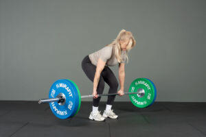 Deadlift using Mirafit Narrow Coloured Olympic Bumper Plates