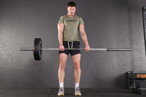 Fulcrum deadlift using a Mirafit Barbell