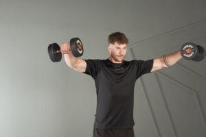Lateral Raise with Mirafit Rubber Dumbbells