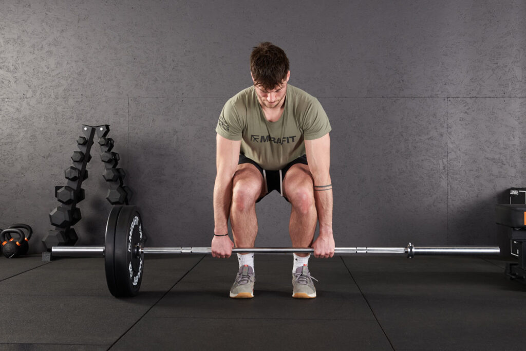 Offset deadlift with a Mirafit Barbell