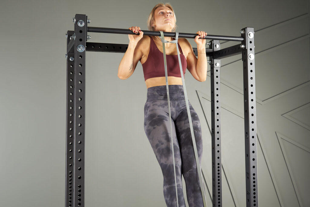 Mirafit Resistance Bands Assisted pull up using a Mirafit Resistance Band