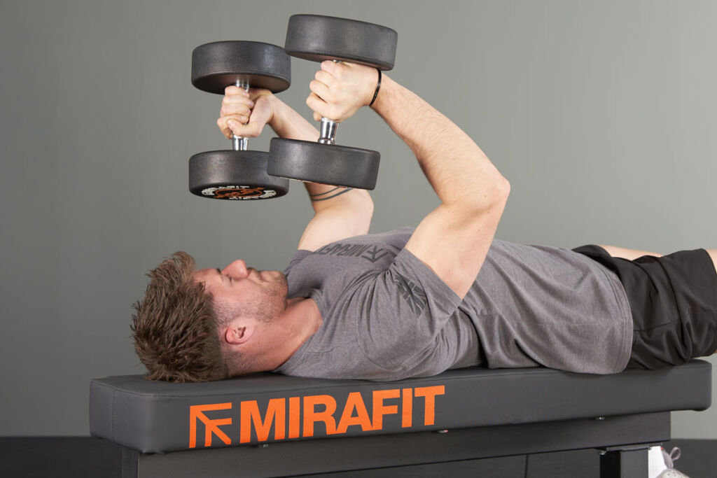 Tate Press using Mirafit 22.5kg Dumbbells