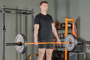 Deadlift using a Mirafit M3 7ft 20kg Olympic Barbell