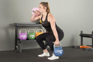 Mixed Rack Squat with Mirafit Colour Competition Kettlebells