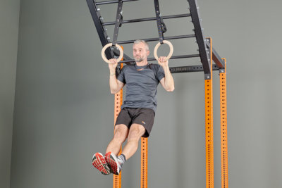 Ring Pull Ups using Mirafit Gymnastics Rings
