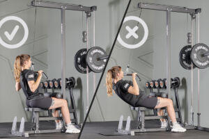 Lat Pulldown on a Mirafit Lat Pulldown and Seated Row Machine