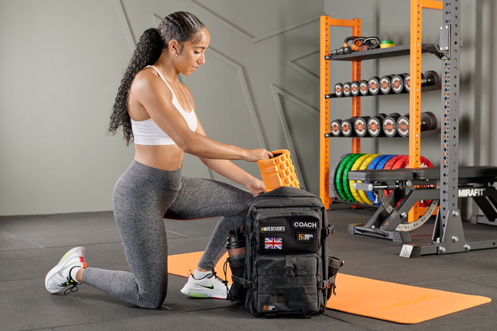Mirafit Tactical Backpack Serena Grace using a Mirafit Tactical Backpack