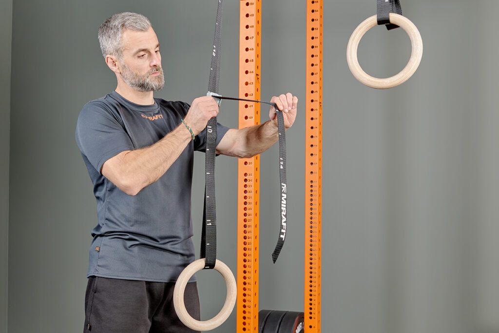 Adjusting the length of Mirafit Gymnastic Rings