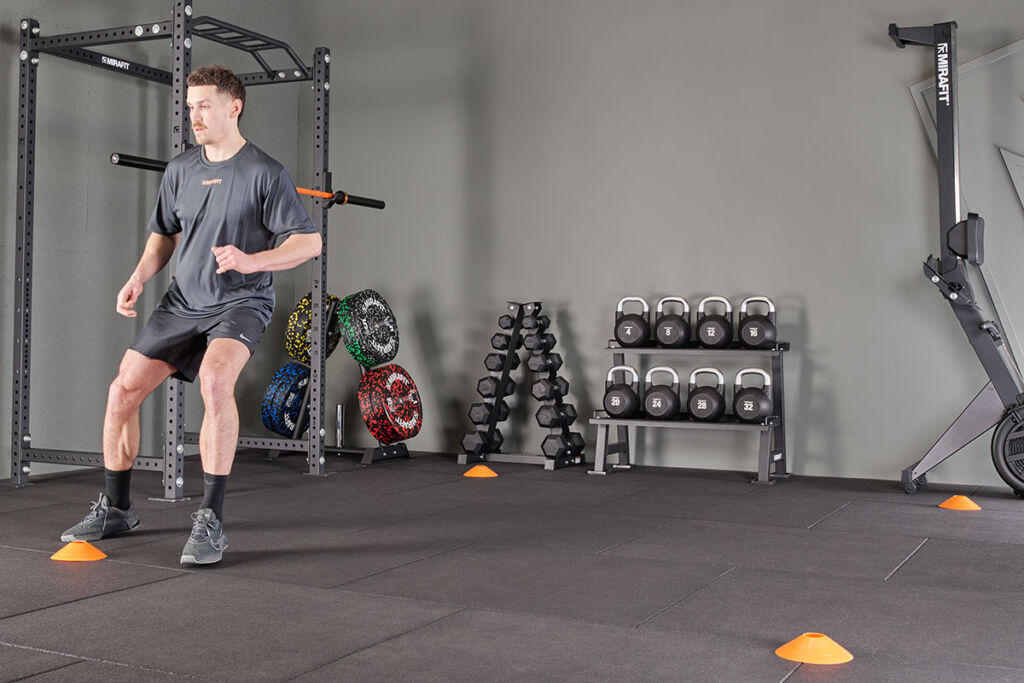 Box drill using Mirafit Agility Cones