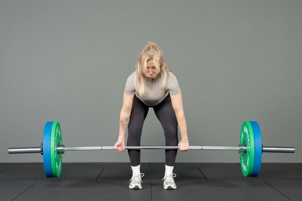 Deadlift using a Mirafit Behemoth Barbell