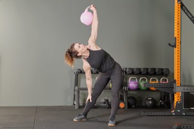 Kettlebell windmill with a Mirafit Colour Competition Kettlebell