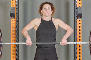 Kirk shrug with a Mirafit Barbell