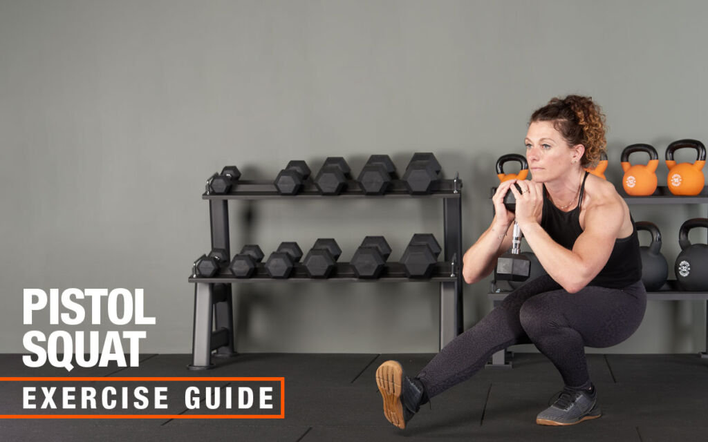 Pistol Squat with Mirafit Dumbbell