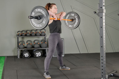 Sumo deadlift to high pull using Mirafit Bumper Plates
