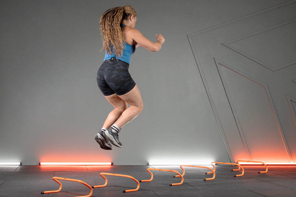 Bunny Hops Bunny hops on Mirafit Agility Hurdles