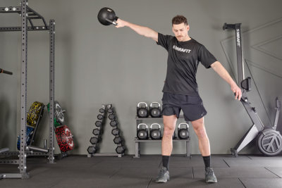 Kettlebell lateral swing with Mirafit Competition Kettlebell