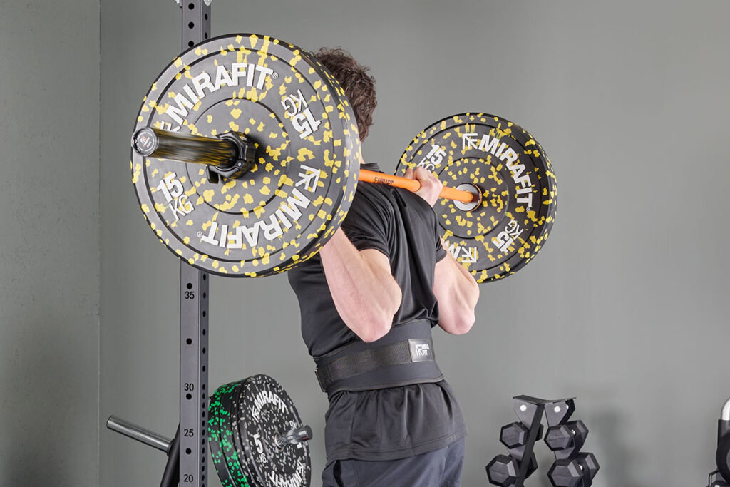 Man wearing a Mirafit Weightlifting Belt