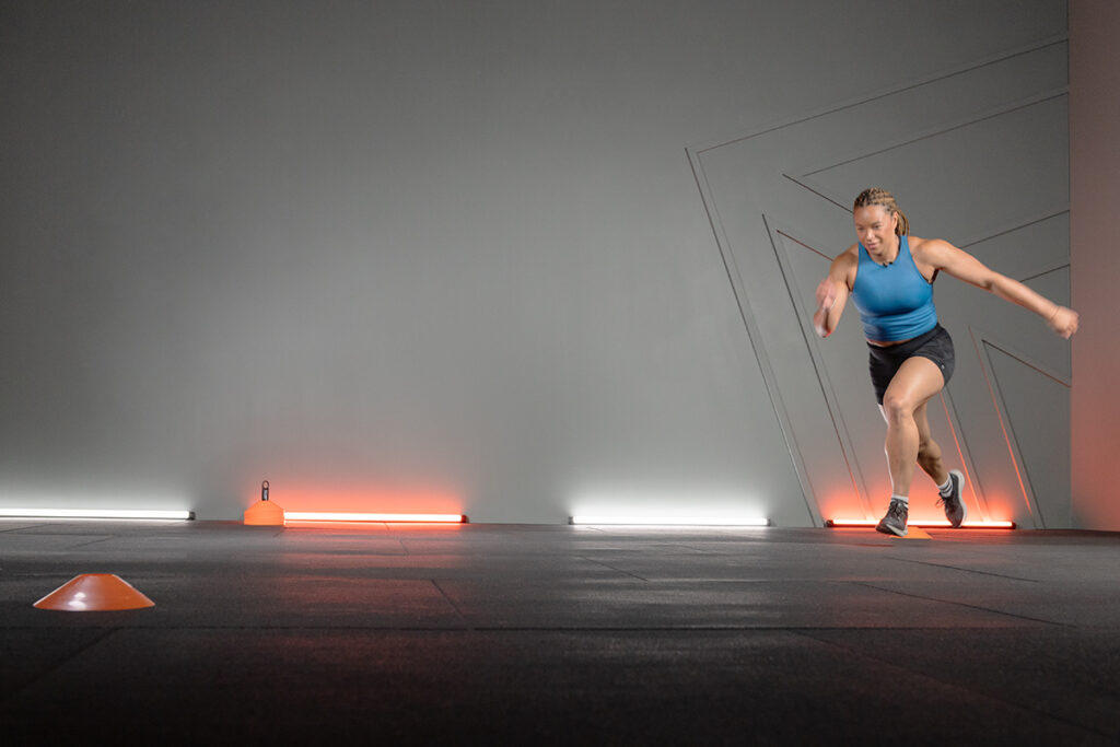 Straight Line Drills Straight line drill with Mirafit Agility Cones