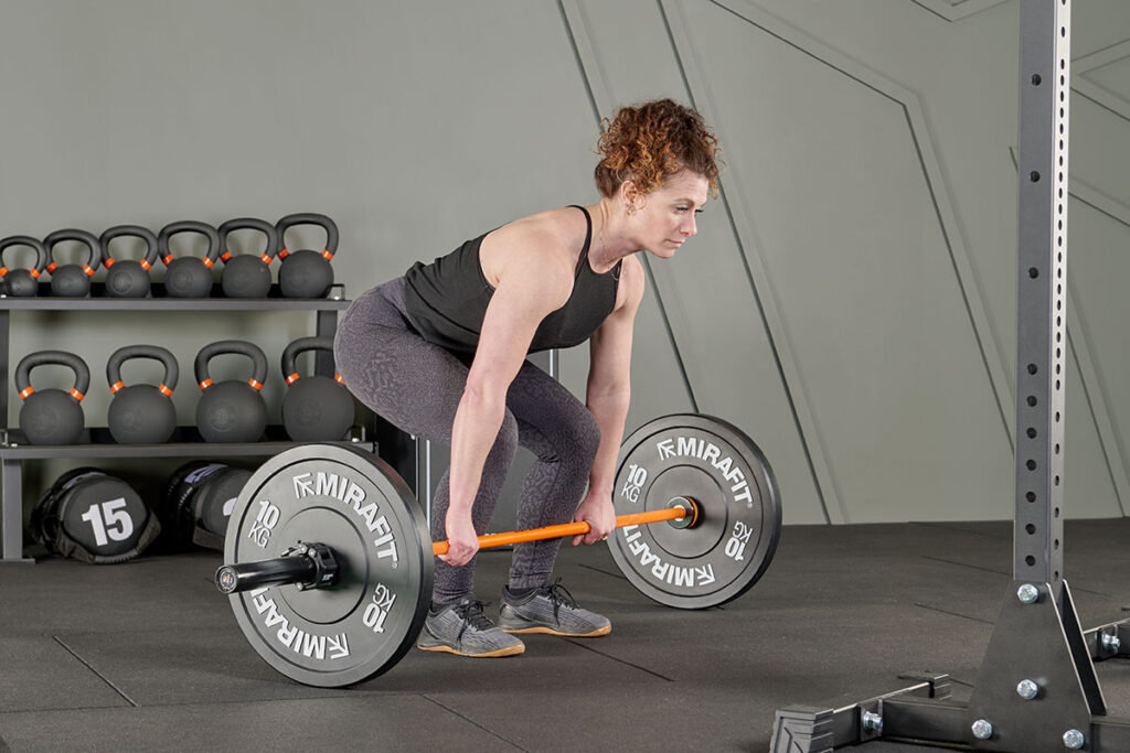 Deadlift Deadlift Using a Mirafit M3 7ft Barbell