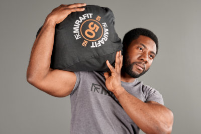 Sandbag to Shoulder Toss with Mirafit Strongman Sandbag