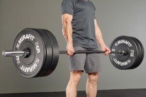 deadlift using Mirafit Fine City Barbell