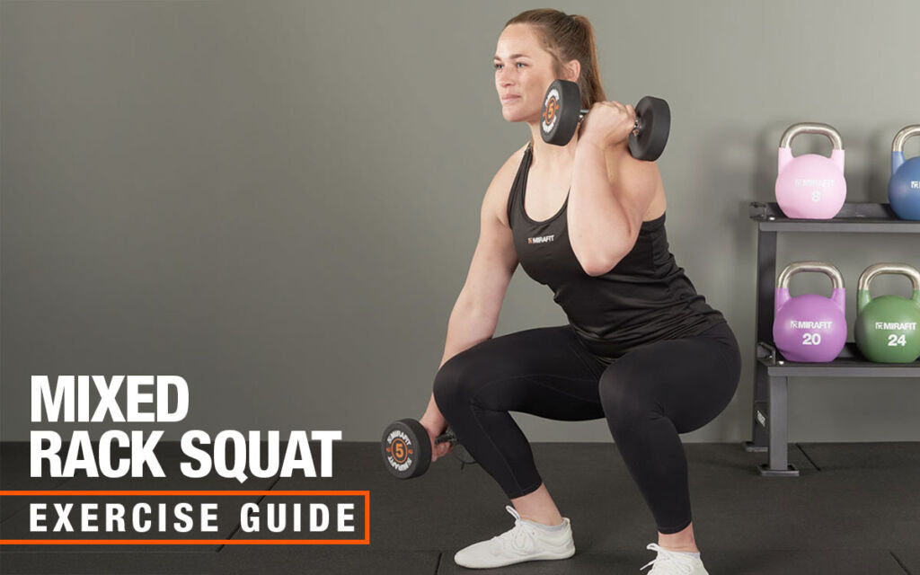 Mixed rack squats with Mirafit Dumbbells