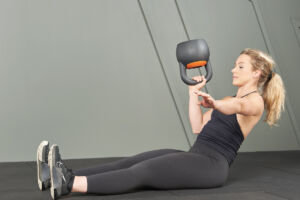 One Arm Sit Up using Mirafit Adjustable Kettlebell