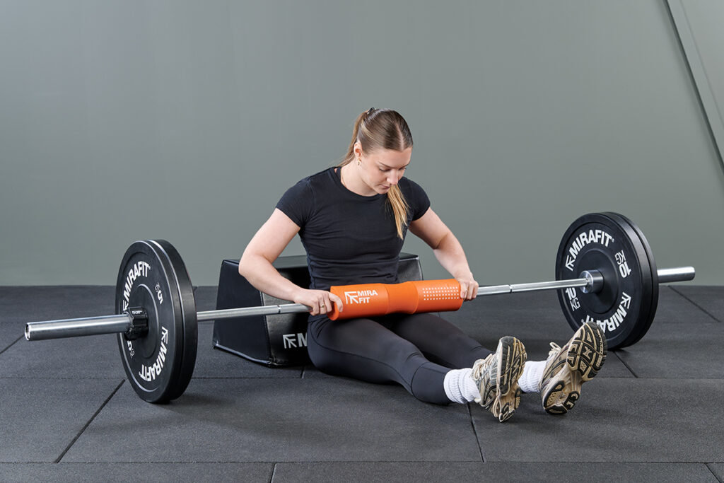 Glute bridge using Mirafit Barbell Weight Bar Pad