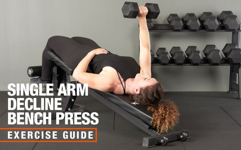 Mirafit dumbbell single arm decline bench press