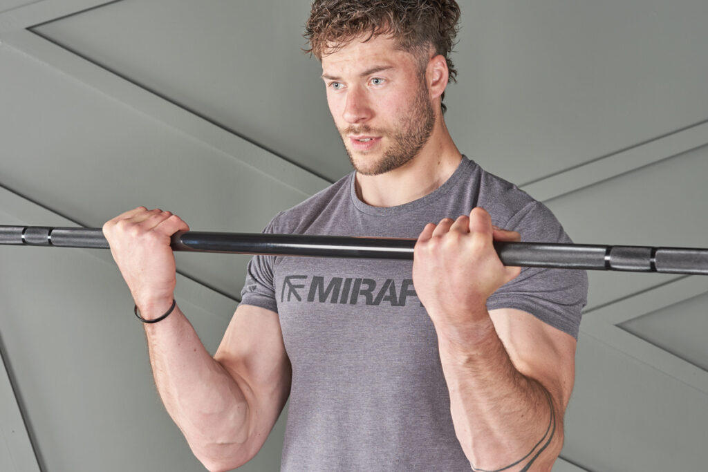 Barbell Bicep Curl Barbell bicep curl with Mirafit M3 7ft 20kg Barbell