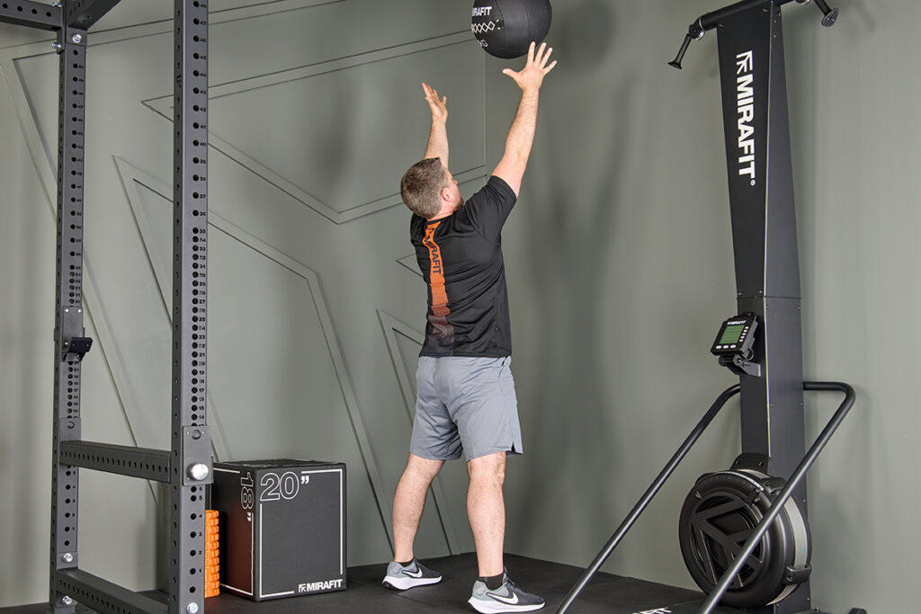 Wall ball throw with Mirafit 13" Medicine Wall Ball