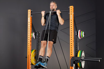 Chin up with a Mirafit Resistance Band