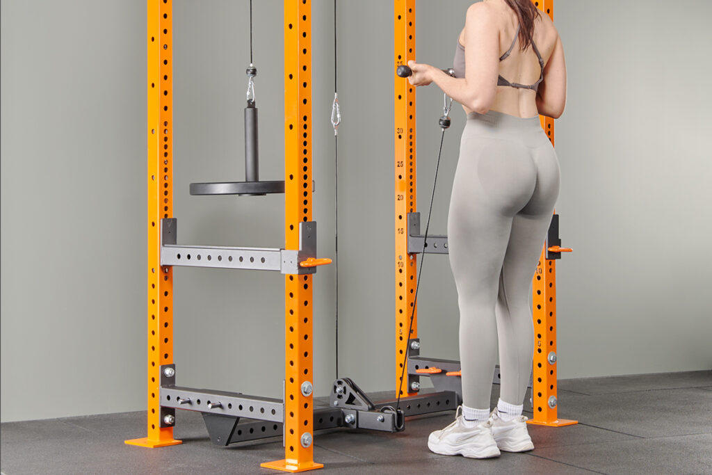 Mirafit M3 Rack High Low Cable System Bicep curl using a Mirafit M3 Rack High Low Cable System