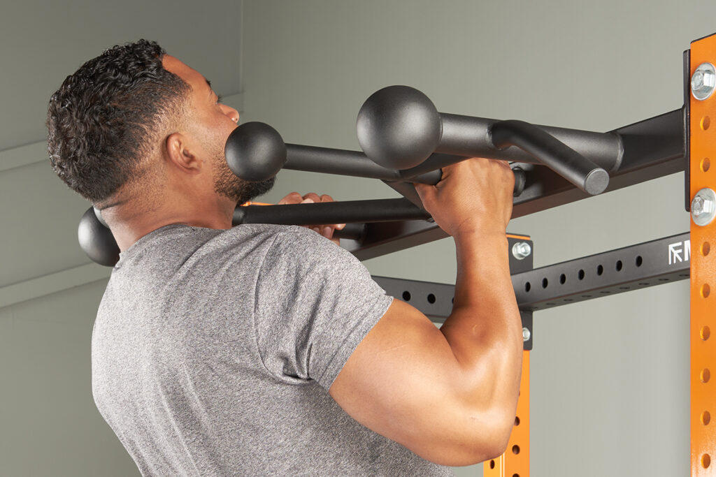 Mirafit M3 Multi Ball Pull Up Bar pull up on a Mirafit Multi Ball Pull Up Bar