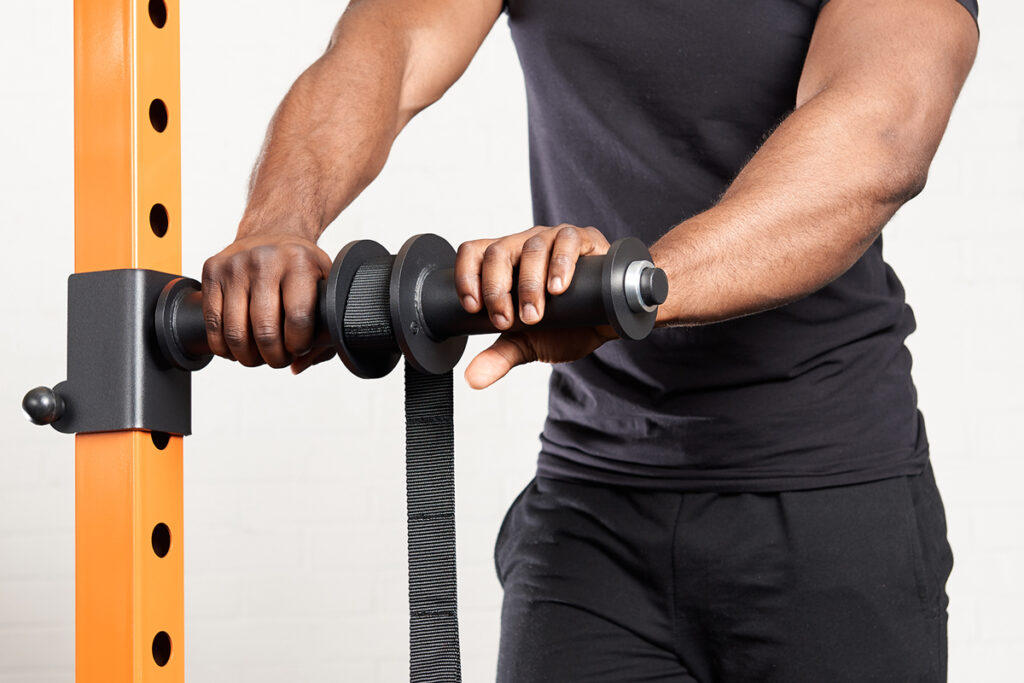 Mirafit Wrist Roller Attachment Man using a Mirafit Wrist Roller Attachment