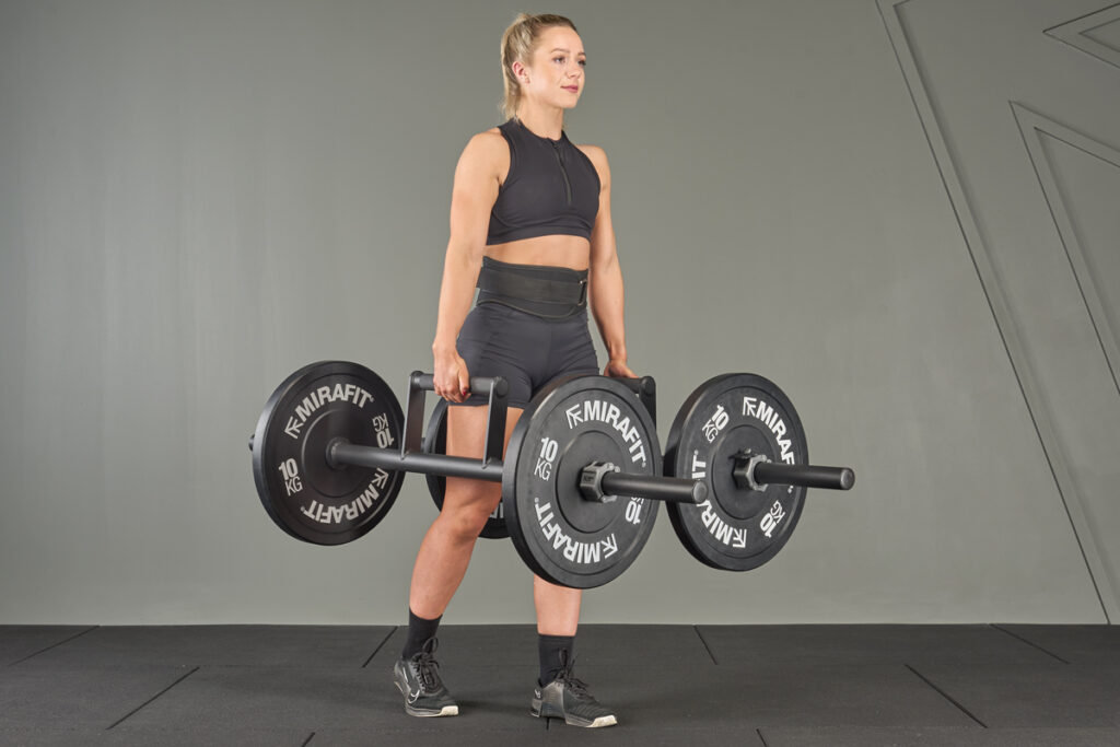 farmers carry with Mirafit Farmers Walk Handles