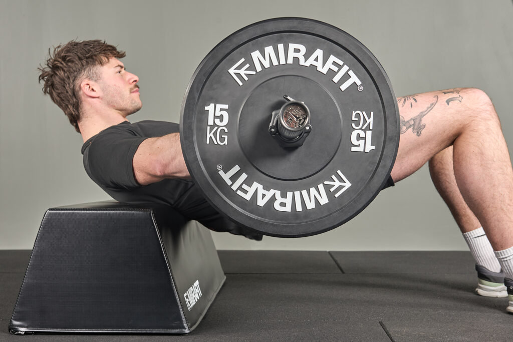 Hip thrust using Mirafit Fine City Barbell