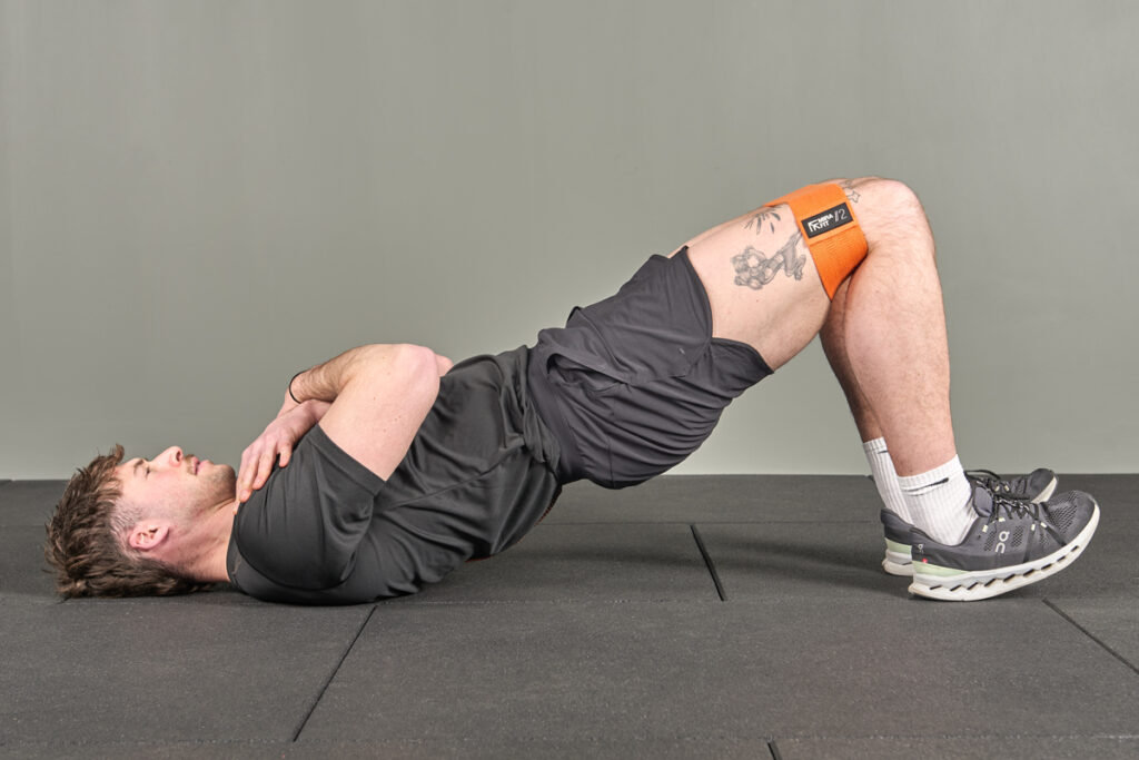 Hip thrust using Mirafit Fabric Resistance Band