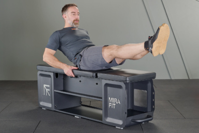 Leg raises on a Mirafit Studio HIIT Bench