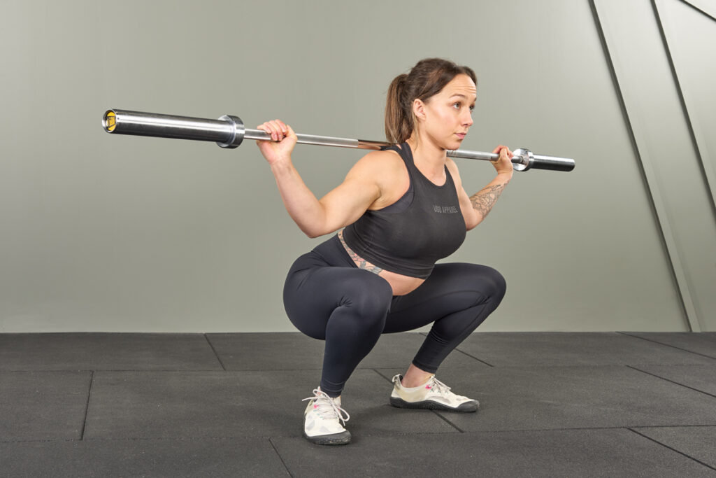Mirafit Showtime Olympic Weightlifting Bar Sots press using a Mirafit Showtime Bar