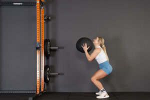 Wall ball throw with a Mirafit Medicine Ball