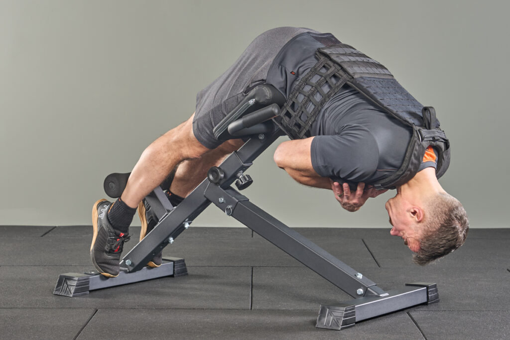 Mirafit Roman Chair hyperextension on a Mirafit Roman Chair