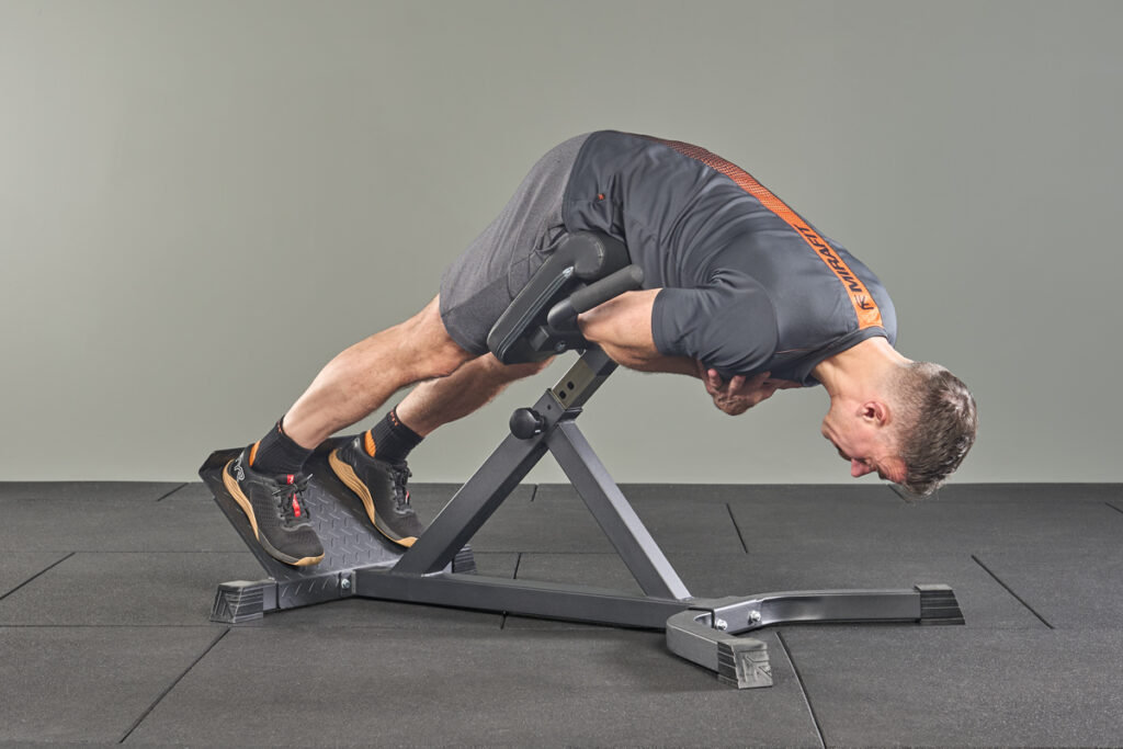 Mirafit Hyperextension Bench Back extension on a Mirafit Hyperextension Bench